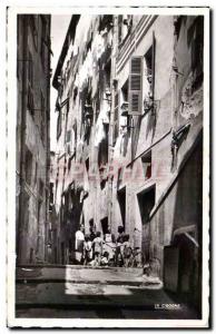 Postcard Old Nice Old picturesque street children