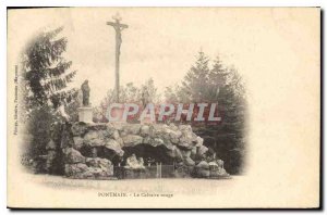 Postcard Old Red Pontmain Calvary