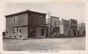 H67/ Craik Saskatchewan Canada RPPC Postcard c1920s Main St 182