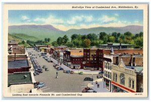 c1910 Bird's-Eye View Of Cumberland Avenue Middlesboro Kentucky KY Cars Postcard