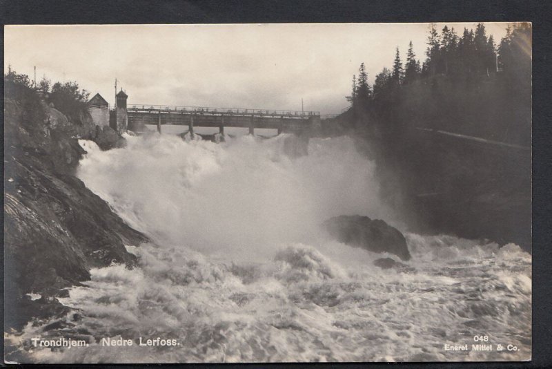 Norway Postcard - Trondhjem - Nedre Lerfoss   RS2326