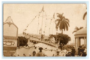 Early Caibarien Parade Scene Cuba Real Photo RPPC Postcard (H1)