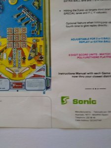 Sonic Butterfly Pinball FLYER Original 1977 Promo Advertising Fantasy Art Sheet