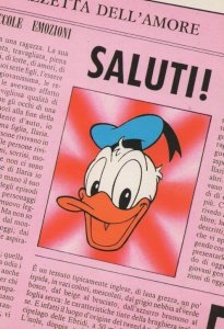 Walt Disney Donald Duck Italian Newspaper Cartoon Italy Postcard