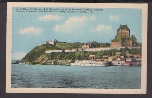 Canada Quebec Chateau Frontenac Citadel from Ferry ~ WB PECO pm1940