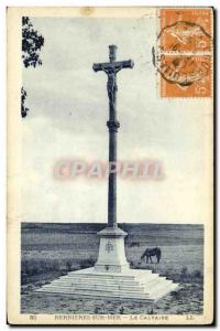 Old Postcard Bernieres sur Mer Calvary