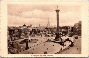 Vtg Trafalgar Square London England 1910s Old View Postcard