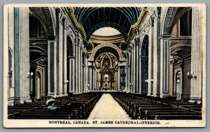 Postcard Montreal Quebec c1910s St. James Cathedral Interior View