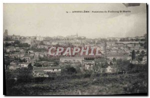 Postcard Old Angouleme Panorama Fauborg St Martin