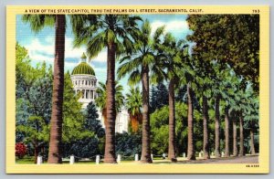 Vintage California Postcard - State Capitol - Sacramento