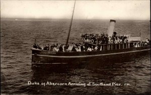 Southend England Steamer Boat, Ship Duke of Abercorn c1910 Real Photo Postcard