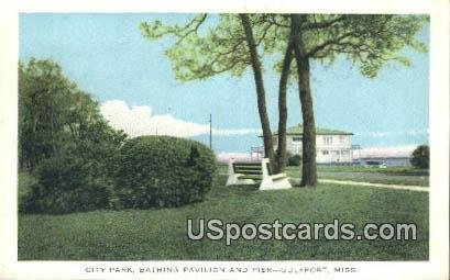 City Park, Bathing Pavilion & Pier in Gulfport, Mississippi