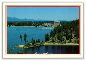 Tubbs Hill Lake Coeur d'Alene Idaho Postcard Continental View