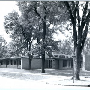 c1960s Webster City, IA RPPC Elm Park School Real Photo Postcard Vtg A104