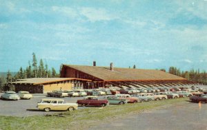 Canyon Lodge Administration, Yellowstone Park, WY 50s Cars 1957 Vintage Postcard