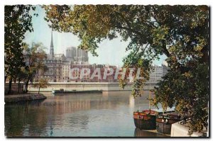 Old Postcard Paris the Seine and Notre Dame