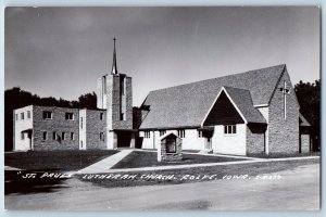 Rolfe Iowa IA Postcard RPPC Photo St. Paul's Lutheran Church c1950's Vintage