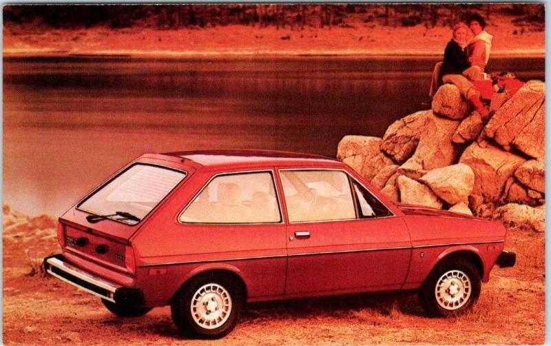 Automobile  Car Advertising  1978 FIESTA GHIA 3 Door   Hanover PA  Postcard