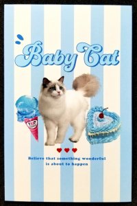 [AG] P594 Food Dessert Baskin Robbins Ice Cream Cake Cat Pet (postcard) *New