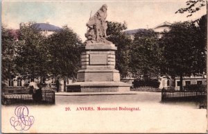 Belgium Anvers Monument Boduognat Antwerp Vintage Postcard 04.35