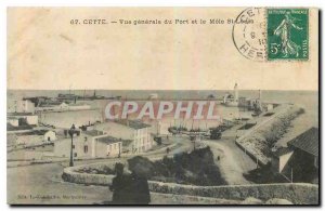 Old Postcard The General view of the Port and the Mole St Louis