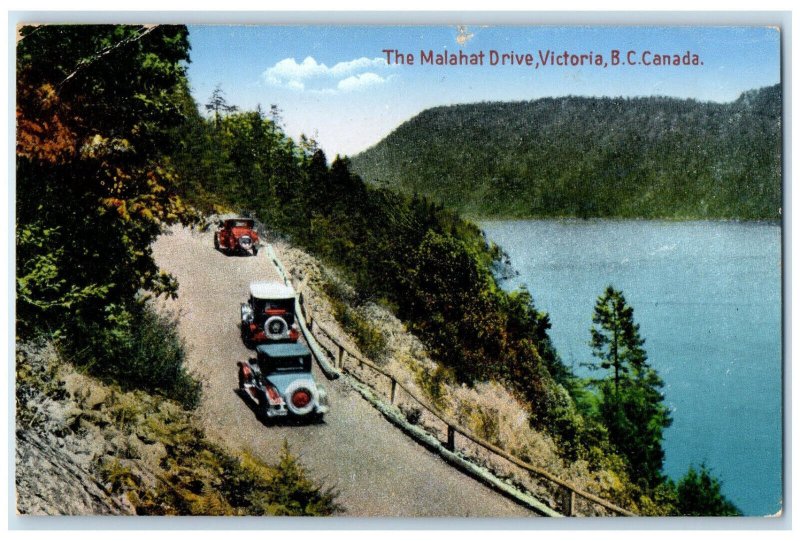 1937 The Malahat Drive Victoria British Columbia Canada Vintage Postcard
