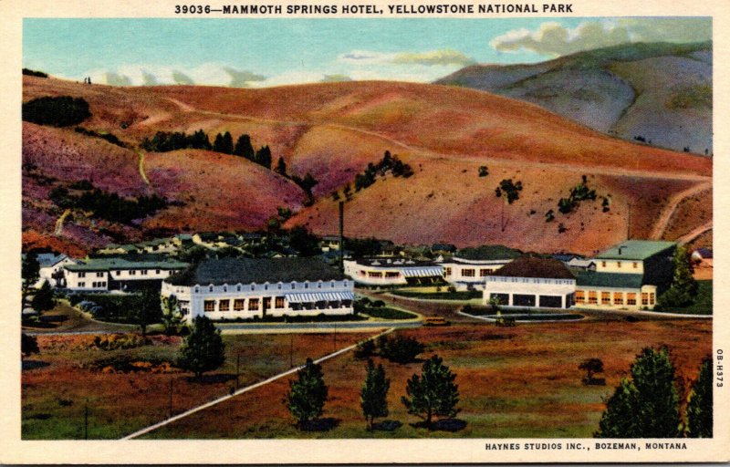 Yellowstone National Park Mammoth Springs Hotel Curteich