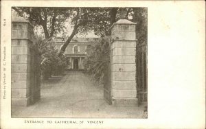 ST VINCENT WEST INDIES Cathedral Entrance Vintage Postcard
