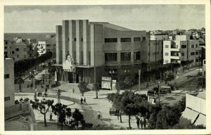 israel palestine, TEL-AVIV, Moghrabi Theatre, Cars (1930s) Czech Postcard