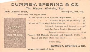 Gummey, Spering & Co Advertising Postal Used Unknown 