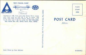Postcard Tex's Travel Camp in Green River, Wyoming~132214
