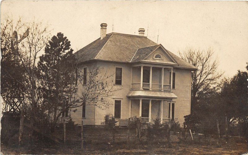 F53/ Odell Oconto? Nebraska RPPC Postcard 1911 Mansion Home