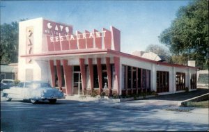 Clearwater Florida FL Gay's Restaurant Art Deco Chrome Vintage Postcard