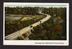 ME Greetings from MECHANIC FALLS MAINE Postcard PC