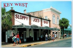 KEY WEST, Florida FL ~ Duval Street Scene SLOPPY JOE'S BAR  4x6 Postcard