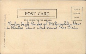 Clinton MA B&M RR Train Trestle c1905 Postcard