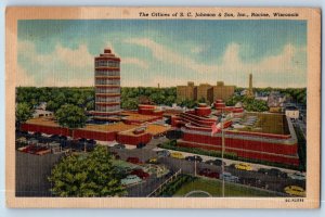 Racine Wisconsin Postcard Offices S.C. Johnson Son Inc Aerial View Building 1955
