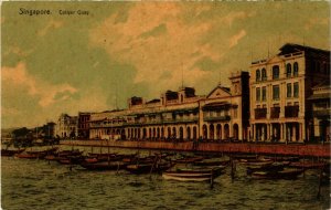 PC CPA SINGAPORE, COLLYER QUAY, VINTAGE POSTCARD (b4333)