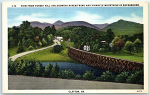 Postcard - View From Forest Hill Inn - Clayton, Georgia