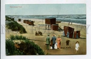 428387 POLAND Uniescie Ostseebad Nest beach view Vintage postcard