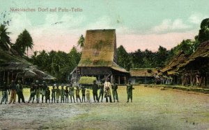 indonesia, NIAS, PULAU TELLO, Native Village (1912) Postcard