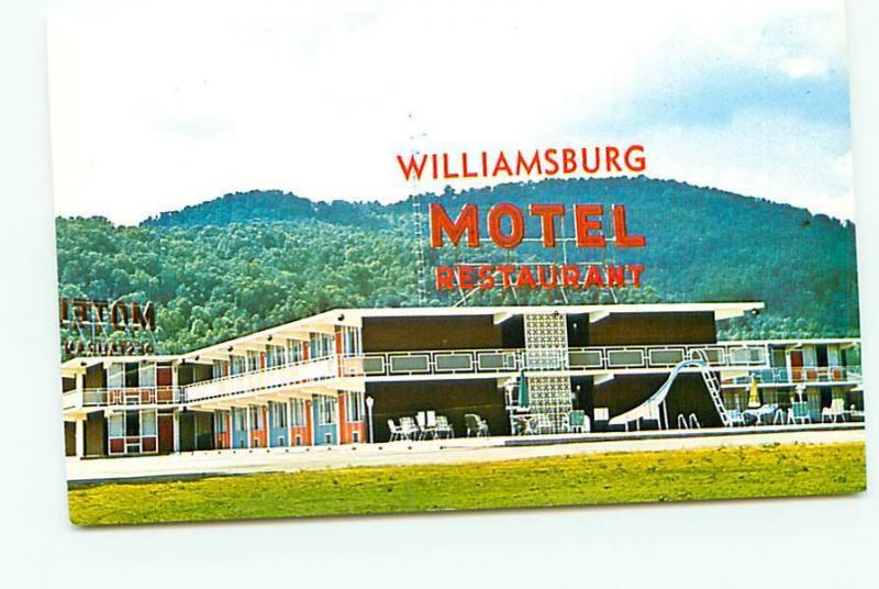 Postcard Kentucky Williamsburg Motel Hotel Mountain Swimming Pool  # 3086A