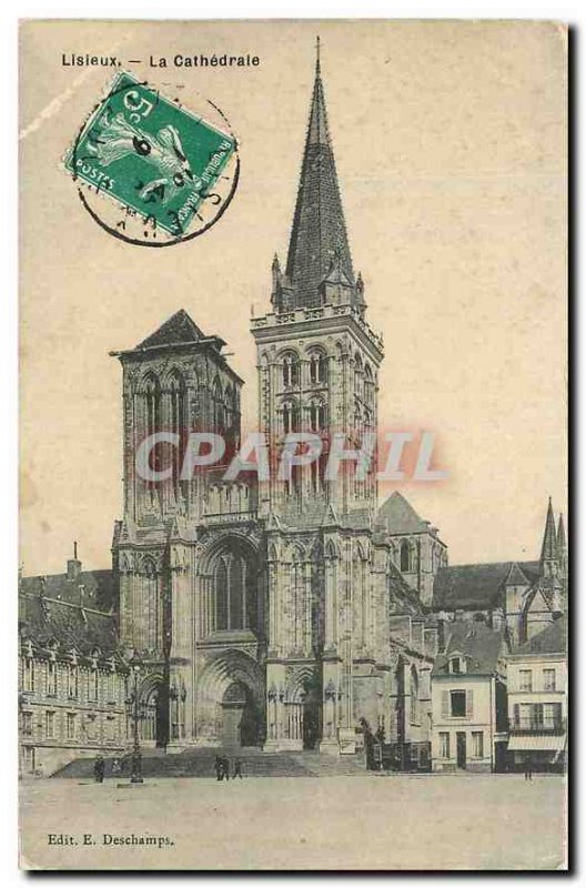 Old Postcard Lisieux La Cathedrale