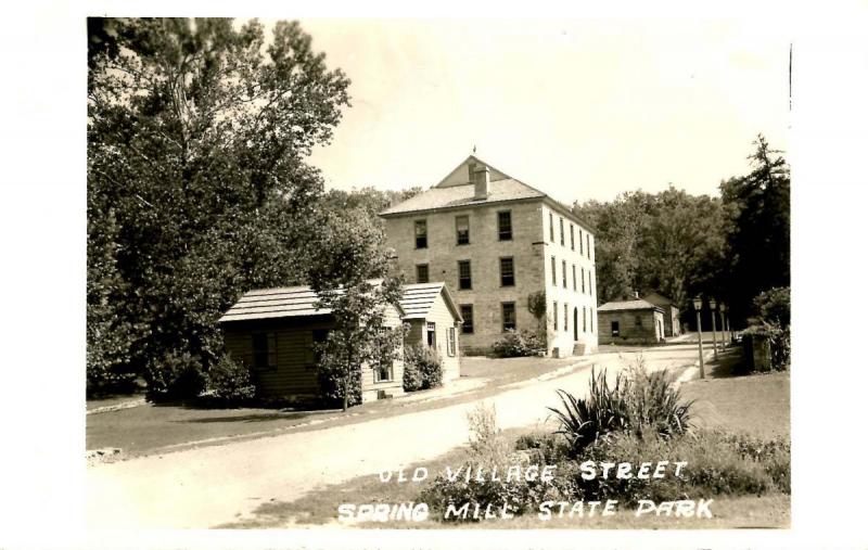 IN - Spring Mill State Park. Old Village Street  - RPPC