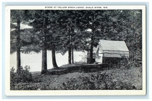 c1940s Scene at Yellow Birch Lodge Eagle River Wisconsin WI Unposted Postcard