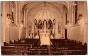 Franciscan Missionaries of Mary, North Providence RI Chapel Vintage Postcard H14