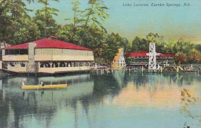 Arkansas Eureka Springs Canoeing On Lake Lucerne Curteich