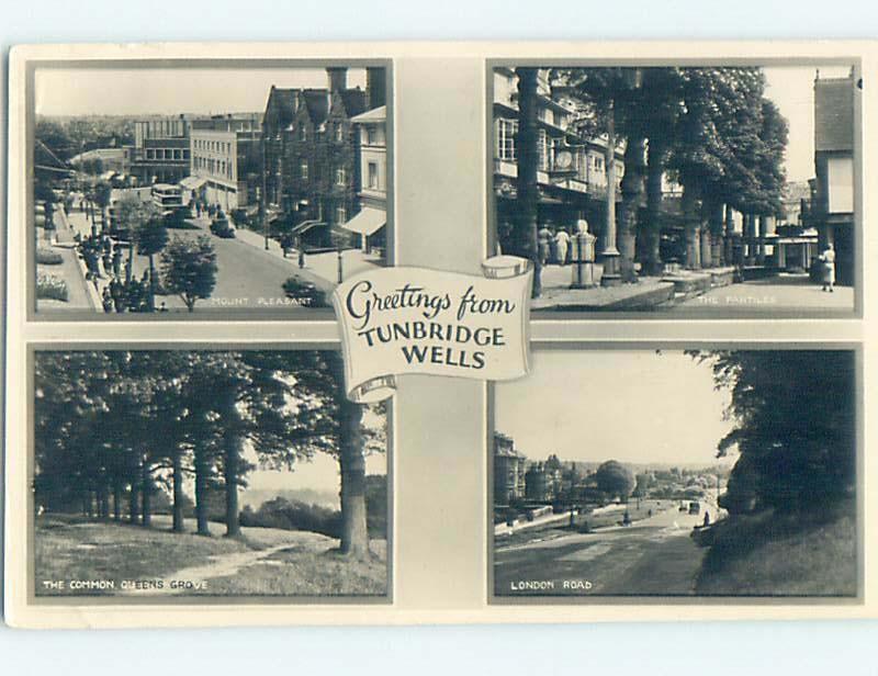 old rppc FOUR SCENES ON CARD Royal Tunbridge Wells - Kent - England UK HM1925