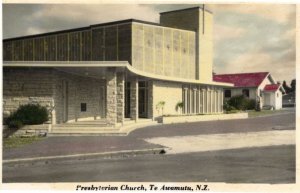Presbyterian Church Awamuta New Zealand Old Postcard