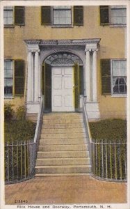 Rice House And Doorway Portsmouth New Hampshire